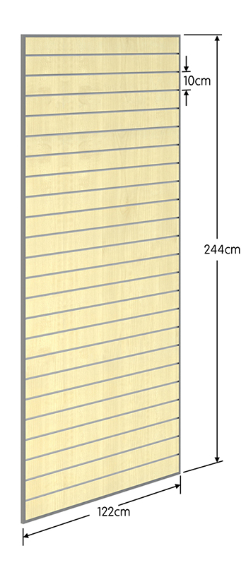 Τελαρωμένο Πάνελ Slat D=122cm H=244cm με 23 αρμούς - Σφένδαμος